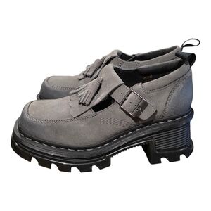 Dr. Martens Gray Platform Shoes